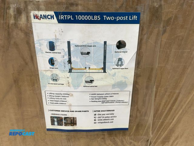 Lot 2-44100 - New SDLANCH Model IRTPL Two Post Lift, 4500 KG Lifting Capacity, 1800mm Lifting Height, 220/380 Volt...