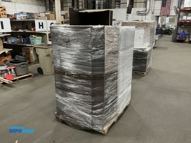 Lot 2-95957 - Skid of (3) Various Bathroom Vanities, all have damages - (1) 60” W x 21.5” D x 34” T, (1) 60” W x 2...