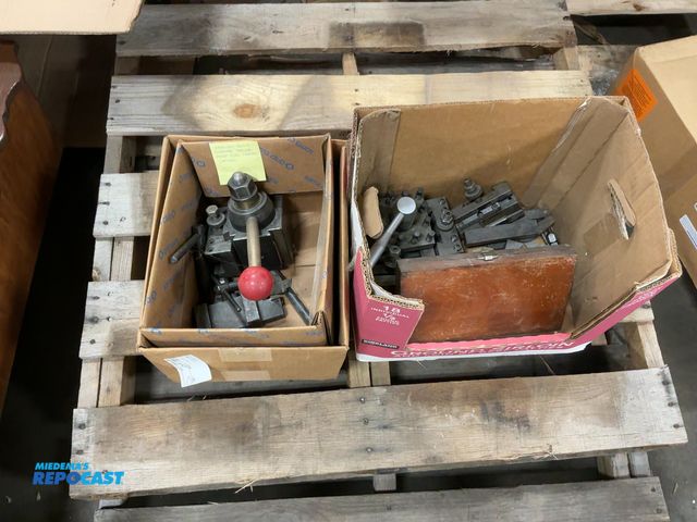 Lot 2-91154 - Dorian Quick Change Tool Posts &amp; other lathe parts.