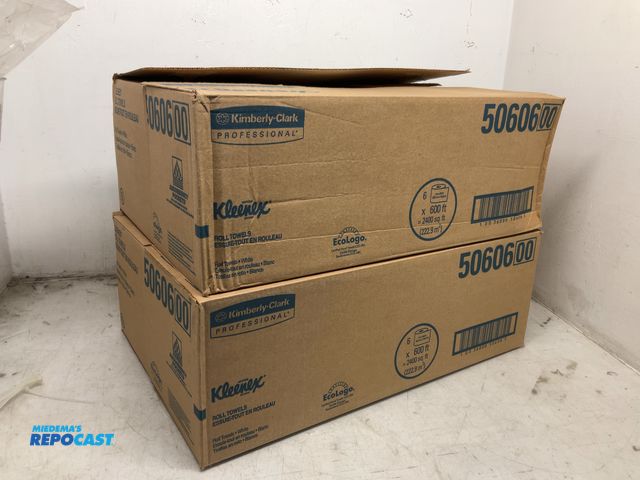 Lot 2-92636 - 2 Cases 50606 Kleenex 600 ft/Roll, 6 Rolls/Case Per Case, 3,600 Feet Per Case