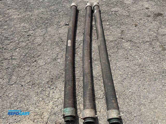 Lot 2-72778 - 3 Pieces of used suction hose, 76'' long with M/F threaded ends, 3'' id.