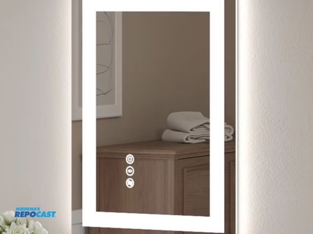 Lot 2-67441 - Ushower 48” x 32” LED Bathroom Mirror