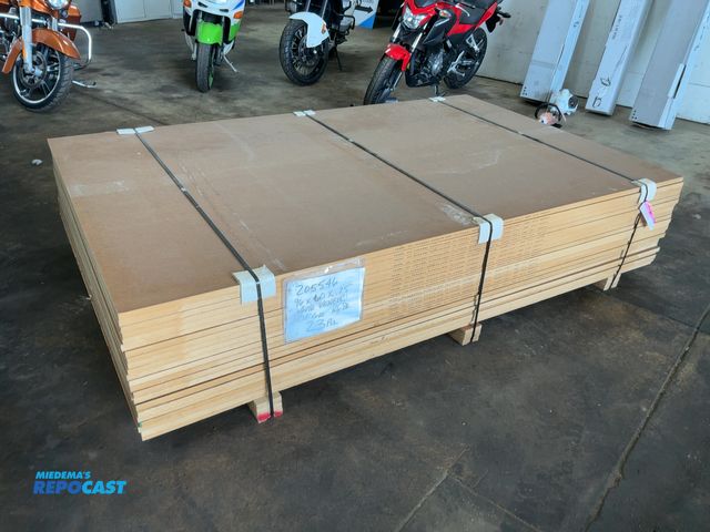 Lot 2-22422 - (23) Pieces of Maple Veneer MDF Core Plywood, AWWP-Poly Back, 96-1/2”x60-1/2”x3/4”, Maple Veneer is ...