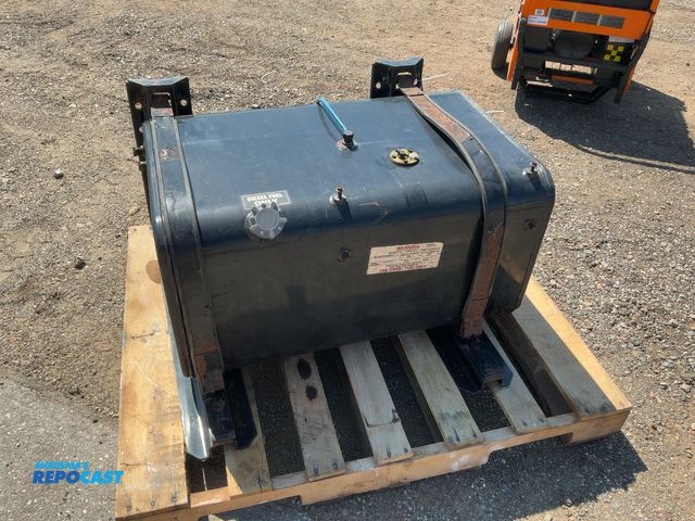 Lot 2-11212 - 55 Gallon Steel Fuel Tank with Straps/Brackets off a Medium Duty Truck, tank is 35"x22"x18"