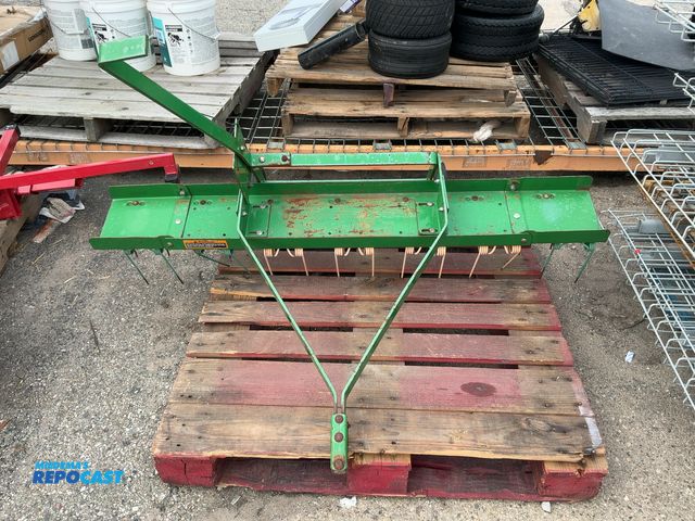 Lot 2-18959 - john deere tow behind lawn rake 48in wide