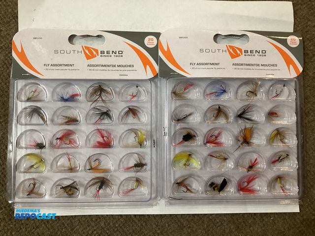 Lot 2-77668 - New Two New 20 piece South Bend Fishing Fly Assortments. Each assortment has 20 of our most popular ...