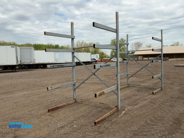 Lot 2-34471 - Metal 5-Tier Cantilever Rack, welded together, arms stick out 4’, 76-1/2” wide x 52” deep x 10’ tall...