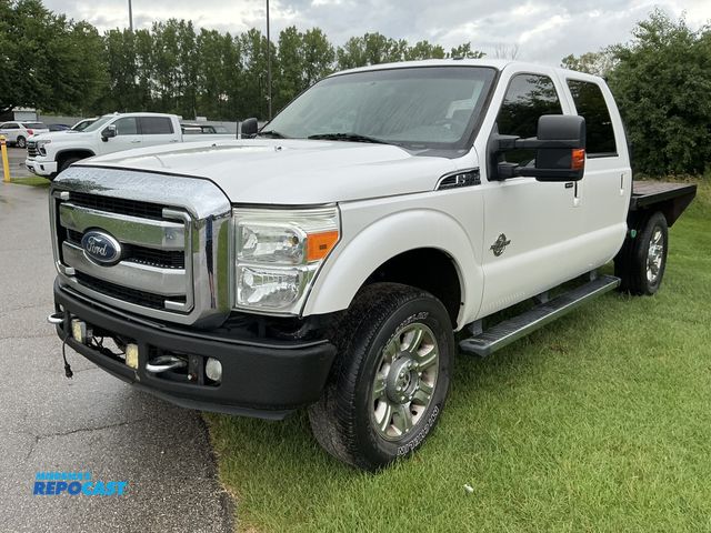 Lot 2-45739 - 2012 Ford F-250 SD Lariat Crew Cab Flatbed Pickup Truck 4x4