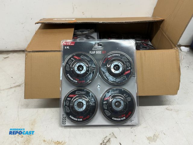 Lot 2-96903 - (12) New 8-packs of asst. Grit Flap Discs 4-1/2" w/ 3/8" arbor