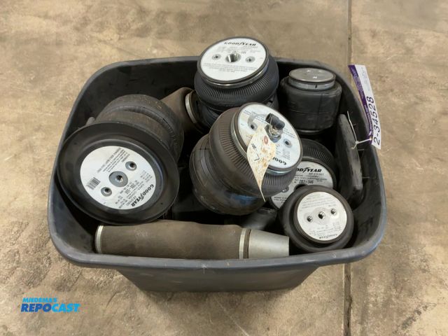 Lot 2-34528 - Tote of Assorted Air Springs, includes Goodyear Part No. 2B7-546, 2B8-550, and more