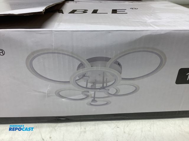 Lot 2-93558 - Seable modern LED 7 ring flush mount ceiling light fixture with remote SE-R001-331