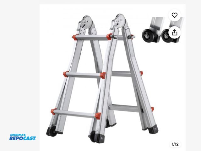 Lot 2-28268 - A frame extension ladder model#KMP405C max load: 330 pounds