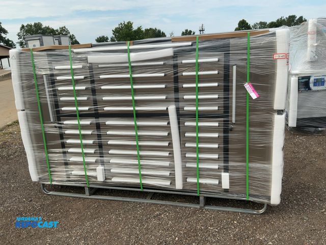 Lot 2-21052 - New Chery Industrial 8'6" 34-Drawer Steel Tool Chest, Stainless Steel Drawer Fronts/Doors, Full-Exte...