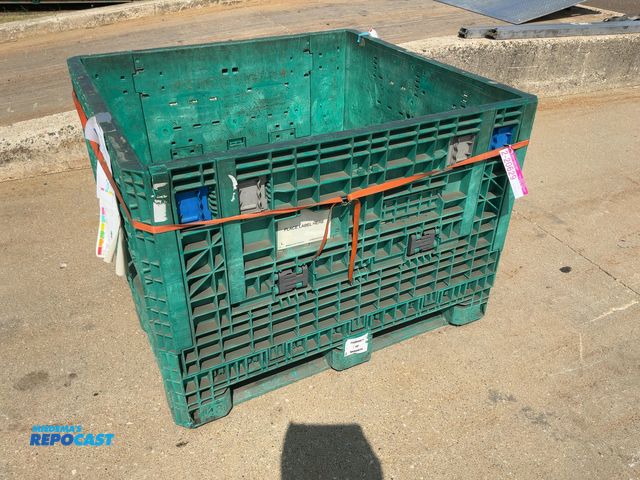 Lot 2-20629 - Collapsible Poly Tote, Fork Pockets, 4'x45"x34" tall