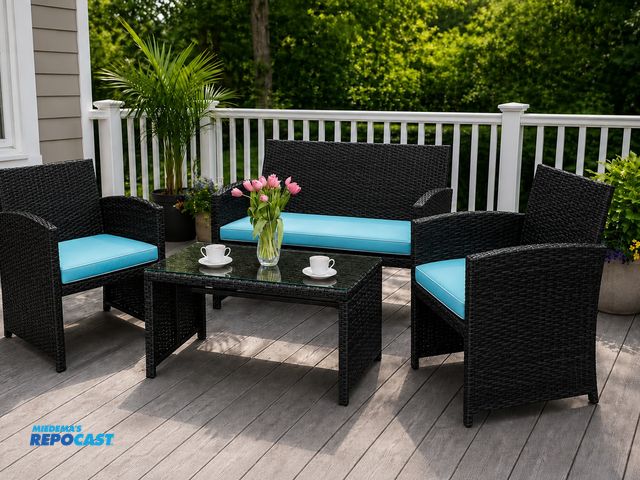 Lot 2-75825 - BSD-4 Black and Blue-Green Casual 4-Piece Set
