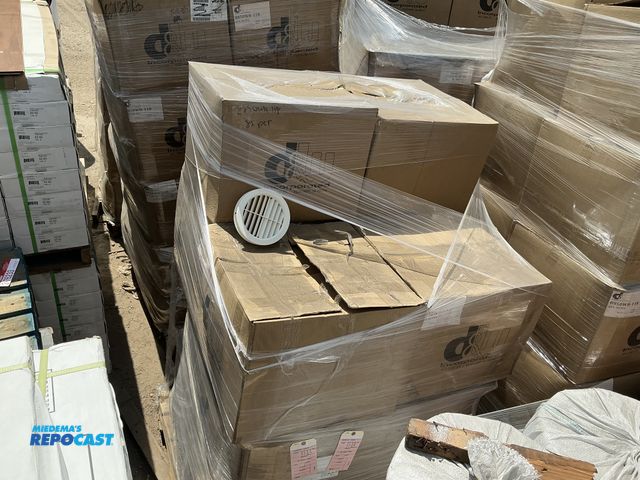 Lot 2-76233 - Skid lot of White Circular Air Vents