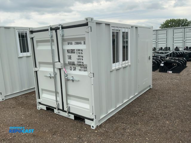 Lot 2-20387 - New 10’4” Job Site Storage Container, 10’4” x 6’ x 78-1/2” tall overall, Swing Doors on One End with...