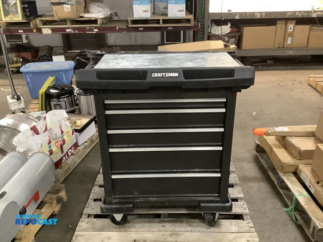 Lot 2-64546 - Craftsman black 5-drawer rolling tool cabinet, 32”x19.5”x36”H