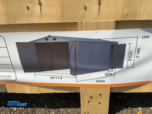Lot 2-40957 - New Chery Industrial 10’ x 20’ Single Garage Metal Shed, 120.5” wide x 238.6” deep x 91.3” tall over...