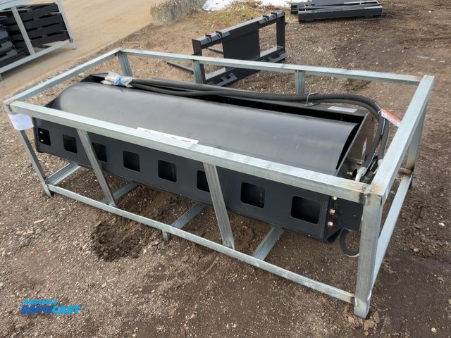 Lot 2-42228 - New JCT 73” Vibratory Roller Skid Steer Attachment, Universal Quick Attach, 73” Wide Roller, Has Thr...