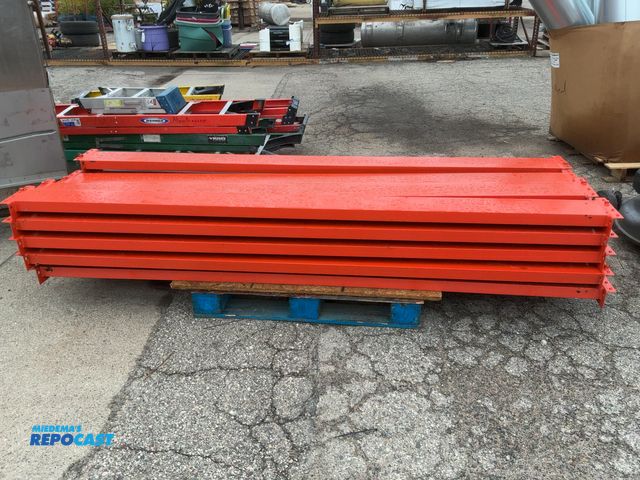 Lot 2-95949 - Heavy Duty Teardrop Pallet Rack Bars. 20 - 6" T x 8' L, 10 - 4" T x 8' L.