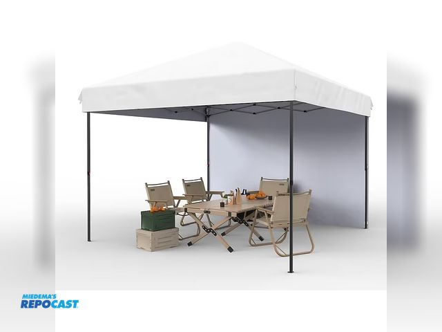 Lot 2-21196 - Garvee PHO-10SD05V3 10x10 Ft Pop Up Canopy Tent, Portable Gazebo with 1 Removable Sidewall