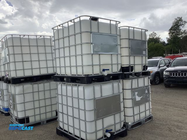 Lot 2-76854 - Lot of (4) plastic IBC totes approx. 39”x47”x46”