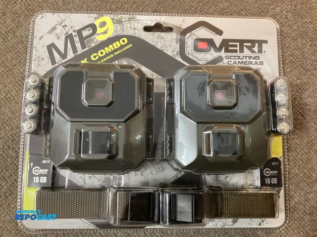 Lot 2-77667 - New New Covert MP9 Scouting Cameras. 2 pack combo includes batteries and 16GB SD Cards. Nine megapix...