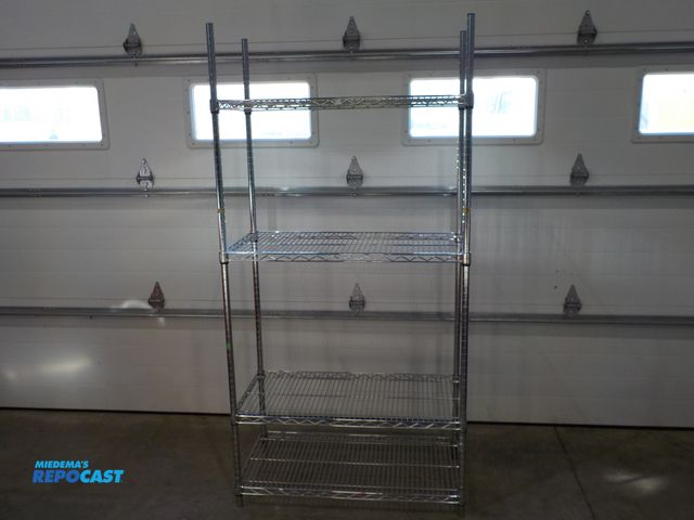 Lot 2-34135 - U-Line four shelf storage rack. Adjustable shelves. 36"w x 18"d x 72" h