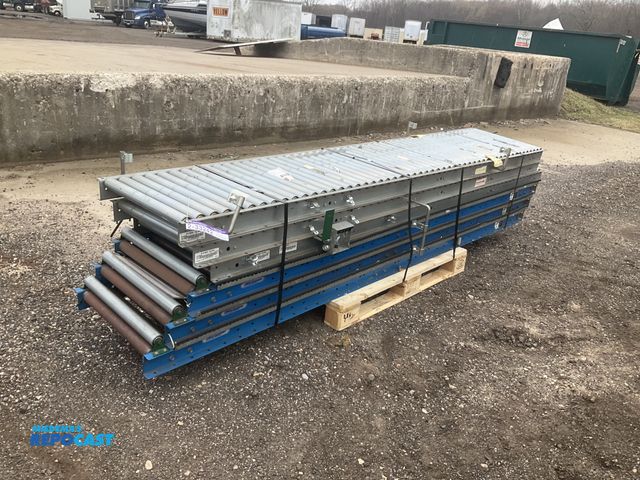 Lot 2-33242 - (6) 10’ Sections of Roller Conveyor, 24” wide, approx. 21.5” wide rollers