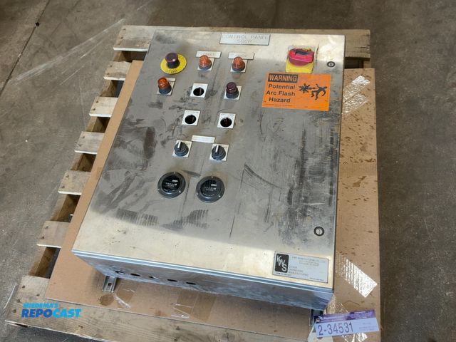 Lot 2-34531 - Used Stainless Steel Control Panel Box with Contents of Assorted Components, 24”x30”x9”
