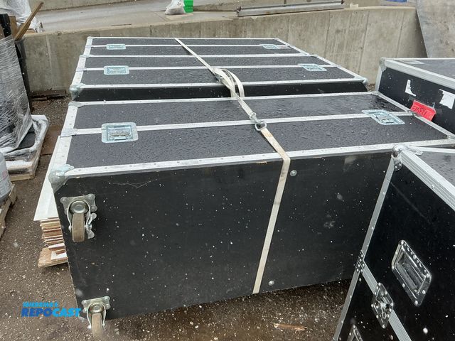 Lot 2- 73526 - Lot of (3) Approx. 61”w x 26”d x 28” tall Rolling latching Tv Stands