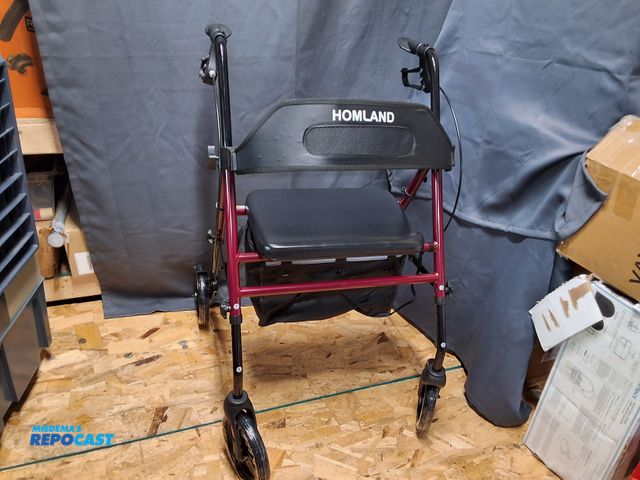 Lot 2-27873 - HOMLAND WALKER ON WHEELS WITH SEAT AND BACKREST (UNUSED)