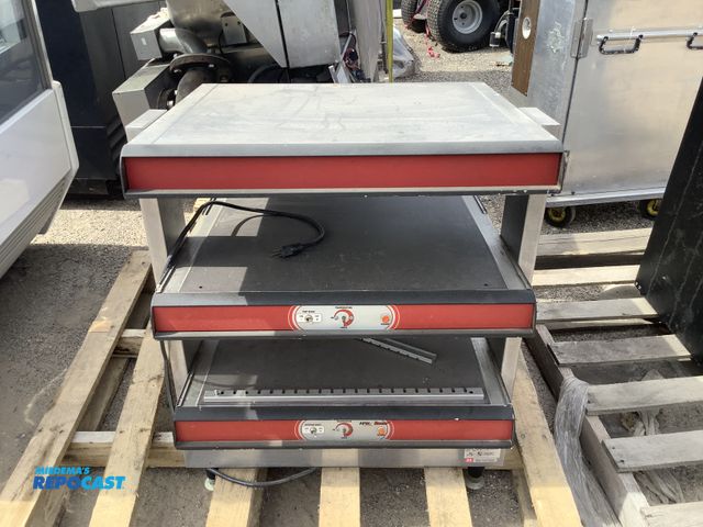 Lot 2-76953 - APW Wyott RACER DMXD 30S, 30” SLANTED, DUAL SHELF MERCHANDISER / FOOD WARMER