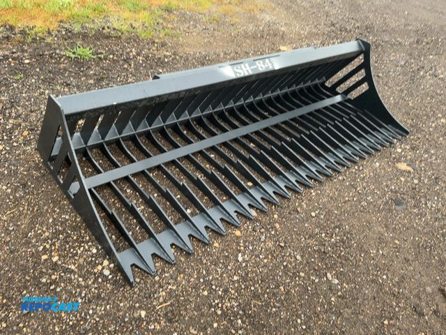 Lot 2-44393 - New Chery Industrial 84” Rock Bucket Skid Steer Attachment, Universal Quick Attach, Approx. 3” Tine ...