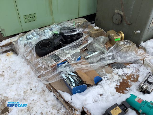 Lot 2-19458 - Skid Lot of Assorted Compression Couplings, Toggle Wings, Hydraulic Cylinder Rod End Bearing, Belts,...