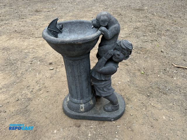 Lot 2-14363 - WATER FOUNTAIN WITH BOY &amp; DOG AT DRINKING FOUNTAIN