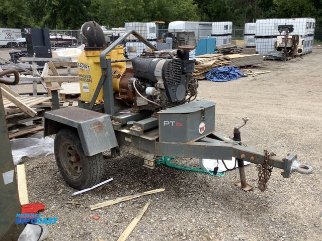 Lot 2-13097 - Heavy duty 2012 wacker nueson pull-behind trash pump 5XFPB0518CM000136