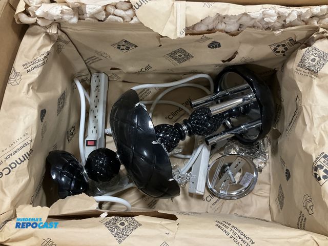 Lot 2-79842 - JM harvest design 3 light Black hanging chandelier 7803D11B AC110-125V~60Hz