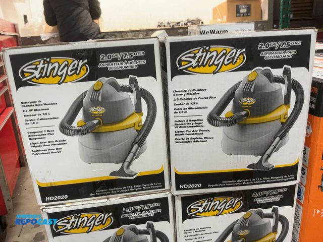 Lot 2-19480 - lot of (2) Stinger 2.0gal wet/dry vacuums