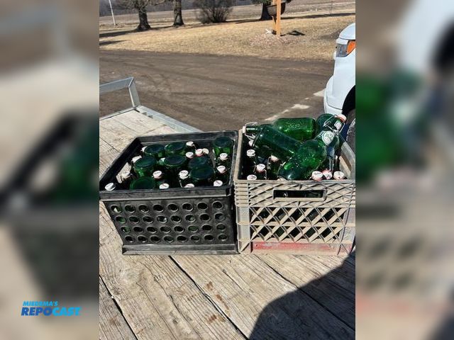 Lot 2-tbd - 45 Green flip top Grolsch home brewing bottles