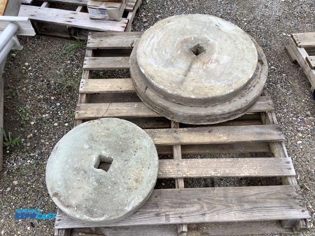 Lot 2-27940 - antique stones - approx. 24" x 3", 19" x 3", &amp; 29" x 4" - seller doesn't know whether they are m...