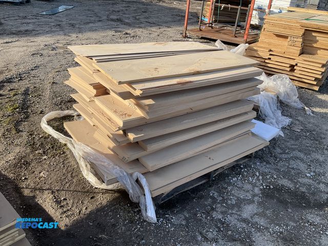 Lot 2-73242 - Skid lot of light colored boards approx. 4.2’ x 1.3’ - assorted thicknesses