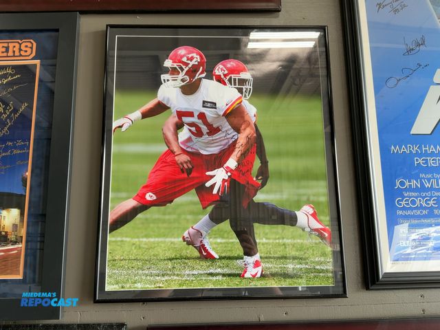 Lot 2-53337 - Framed Frank Zombo Autographed Picture, 21.625” x 25.625”