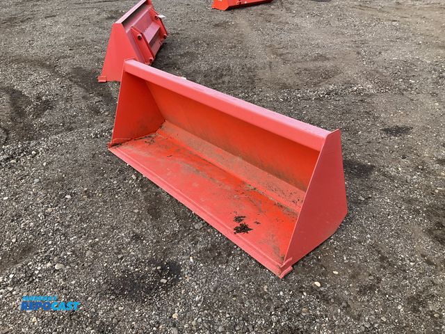 Lot 2-40568 - 60” loader bucket for Kubota tractors, Pin-on, comes with 1” pins, welded on cutting edge
