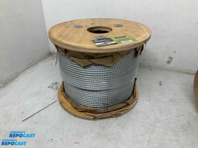 Lot 2-92492 - Lot of (1) Spool of Baron 7x19 Galvanized Aircraft Cable Size 1/4”x500ft