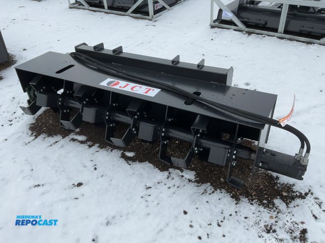 Lot 2-42210 - New JCT 72” Hydraulic Rototiller Skid Steer Attachment, Universal Quick Attach, has hydraulic hoses ...
