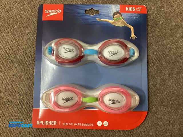 Lot 2-76425 - New two-pack of speedo Splisher swim goggles. Soft cushion silicon seals provide maximum comfort, sp...
