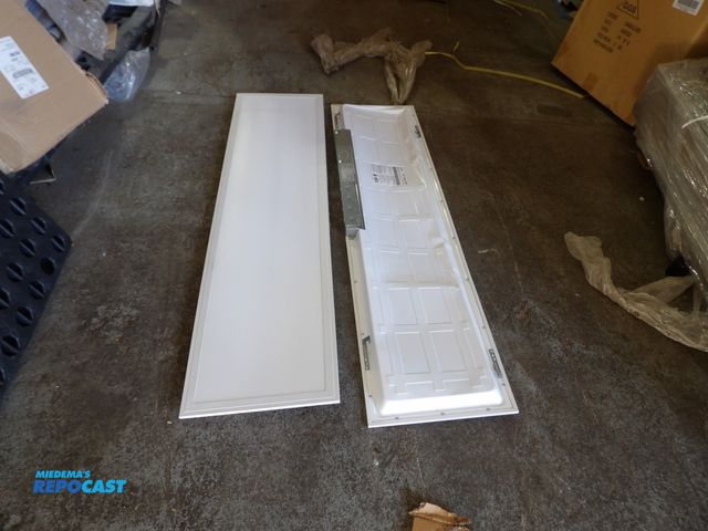 Lot 2-53064 - Lot of (12) new LED x fit panel lights - 4' lenght, dimmable, 44 watts, 6 boxes or 2 each