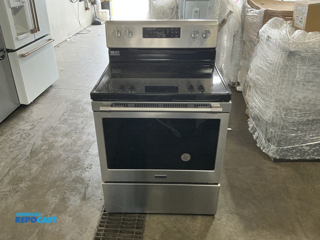Lot 2-55220 - Scratch & Dent Maytag MER7700LZ Electric Range with Air Fryer and Basket